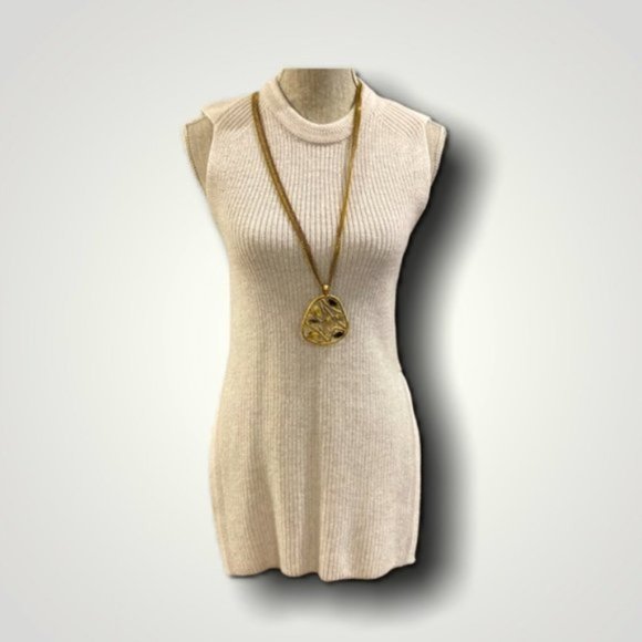 Aritzia Wilfred Durandal Tunic Beige Knit Wool Sweater - Picture 3 of 12